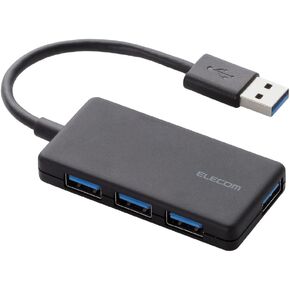 Elecom U3H-A416BF1WH USB 3.0 Hub, 4-Port, Bus-Powered, Compact, White