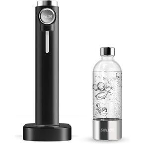 Sparkling Water Maker, Soda Streaming Machine for Home with 1L BPA-Free Carbonation Bottle Seltzer Carbonated Water Maker, Compatible with Standard 60L CO2 Carbonators(Not Included) (Black)