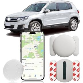 GPS Tracker للمركبات ، Mini Hidden Tracker مع العلبة المغناطيسية ، لا يوجد تعقب GPS للسيارة الاشتراك مع Apple Find My (iOS فقط) (أسود ، 1pcs)