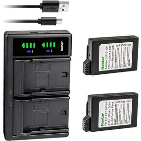 Kastar 2-Pack PSP 110 Battery and LTD2 USB Charger Replacement for Sony PSP-110 PSP110 Battery, Sony PSP-1000KCW, PSP-1001, PSP-1002, PSP-1003, PSP-1004, PSP-1005, PSP-1006 Video Game PSP PlayStation