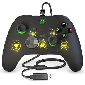 وحدة تحكم سلكية لـ Xbox One ، دعم RGB LED ، Turbo ، زر قابل للبرمجة ، مقبس 3.5 مم ، gamepad متوافق مع Series Xbox Series X | S ، Xbox One S | X ، و PC (Scorpion)