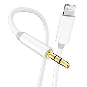 [Apple MFi Certified] Aux Cord for iPhone, 3.3ft Lightning to 3.5 mm AUX Audio Cable for Car Compatible with iPhone 14 13 12 11 Pro Max XS XR X 8 7 6 iPad for Car Home Stereo, Speaker, Headphone
