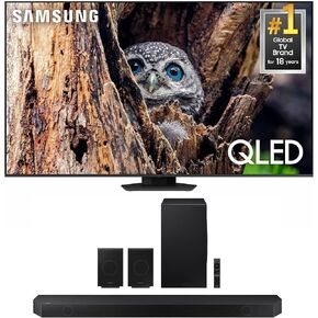 Samsung QN85Q80DDFXZA 85 Inch QLED 4K Smart TV with Dolby Atmos and OTS Lite with a Samsung HW-Q900F Q Series Soundbar 7.1.2 Ch Subwoofer (2025)