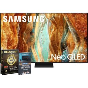 Samsung 85" Neo QLED 4K QN70F Smart TV (2025) Vision AI, HDR10+ Bundle with CPS Exclusive 1-Year Protection & Deco Gear Complete Home Theater Beginner's Guidebook