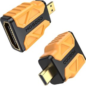 Micro HDMI إلى HDMI Adapter 2 Pack ، 4K@30Hz ، HDR ، ARC ، 3D Dolby ، متوافق مع Nikon ZFC ، Raspberry PI5/PI4 ، Sony A6400/A6500