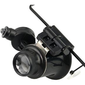 Magnifying Glass with LED Light Maintenance 20X Mounted Magnifying Glass
