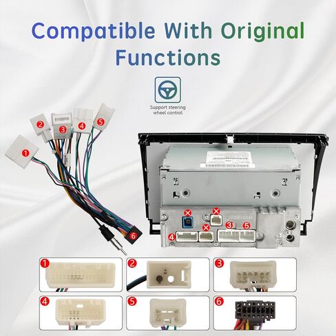 ViaBecs for Toyota Stereo Wiring Harness Kit for Corolla RAV4 Camry 4Runner Prado Tundra, Highlander Plug&Play Connector with CANBUS Adapter, Supports JBL, Backup or 360 Camera SWC in Kuwait