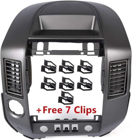 GRAND ORANGE Center Dash Radio Ac Bezel w/o Speaker Bezel Compatible with 2004-2006 Nissan Titan, Armada SE & XE WITHOUT Center Speaker Gray 682578S800 in Saudi Arabia