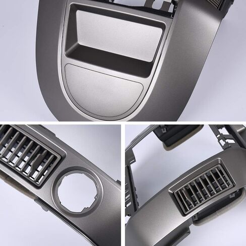 GRAND ORANGE Center Dash Radio Ac Bezel w/o Speaker Bezel Compatible with 2004-2006 Nissan Titan, Armada SE & XE WITHOUT Center Speaker Gray 682578S800 in Saudi Arabia
