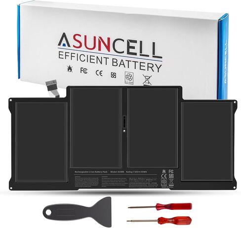 ASUNCELL A1466 A1405 Laptop Replacement Battery for MacBook Air 13 inch A1466 (Mid 2012, Mid 2013, Early 2014, Early 2015,2017) A1369(Late 2010, Mid 2011 Version) 7.6V 55Wh in Saudi Arabia