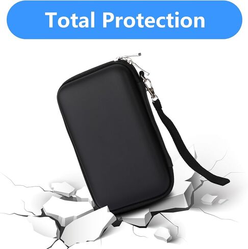 Gadget Case Waterproof Double Layers All-in-One Designed for External Hard Drive,USB Flash Drives,SD Card,Power Banks with Hand Strap (Black) in Saudi Arabia