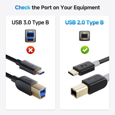 Cable Matters USB C Printer Cable 9.8 ft (USB C to USB B Cable, USB B to USB C Cable) Compatible with Printer, MIDI Controller, MIDI Keyboard and More in Black - 9.8 Feet in Saudi Arabia