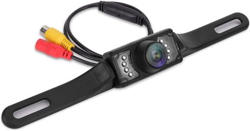 Pyle PLCM10 Rear View Backup Parking Reverse Camera, License Plate Mount, Weatherproof, Night Vision, Distance Scale Lines, Swivel Angle Adjustable Cam in Saudi Arabia
