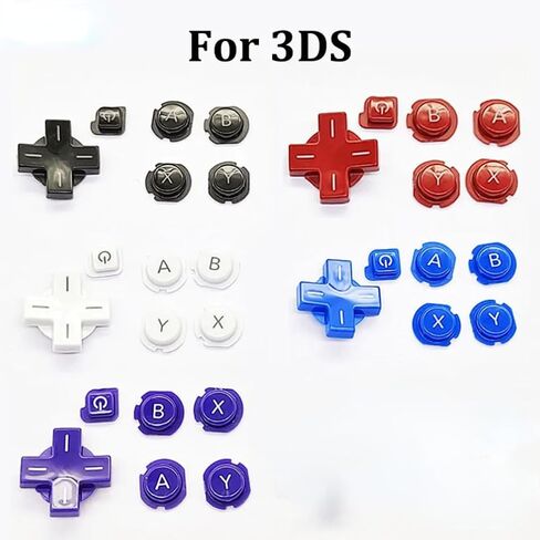 Replacement for Nintendo 3DS Game Console ABXY D-Pad Button A B X Y D-Pad Direction Cross Buttons (Black) in Saudi Arabia