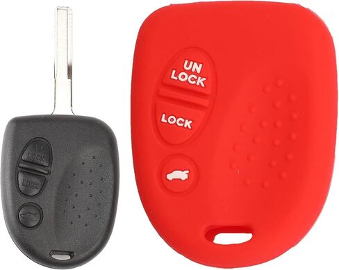 بالنسبة إلى Holden Pontiac Colorado Trailblazer Commodore Silicone Auto Car Key Case Cover Remote Key Shell (Red) in Kuwait