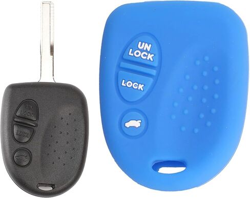 بالنسبة إلى Holden Pontiac Colorado Trailblazer Commodore Silicone Auto Car Key Case Cover Remote Key Shell (Red) in Kuwait