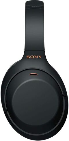 Sony WH-1000XM4 Wireless Noise Canceling Overhead Headphones with Mic for Phone-Call, Voice Control, Black, with USB Wall Adapter and Microfiber Cleaning Cloth - Bundle in Saudi Arabia