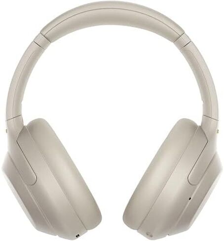 Sony WH-1000XM4 Wireless Noise Canceling Overhead Headphones with Mic for Phone-Call, Voice Control, Black, with USB Wall Adapter and Microfiber Cleaning Cloth - Bundle in Kuwait