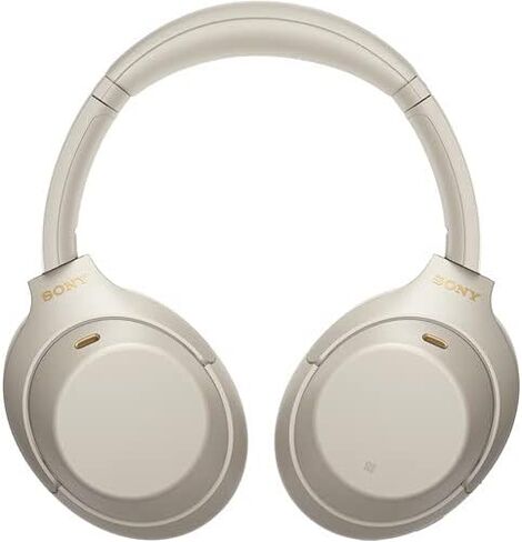 Sony WH-1000XM4 Wireless Noise Canceling Overhead Headphones with Mic for Phone-Call, Voice Control, Black, with USB Wall Adapter and Microfiber Cleaning Cloth - Bundle in Kuwait