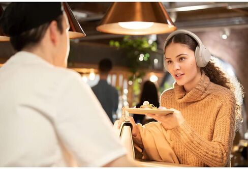 Sony WH-1000XM4 Wireless Noise Canceling Overhead Headphones with Mic for Phone-Call, Voice Control, Black, with USB Wall Adapter and Microfiber Cleaning Cloth - Bundle in Kuwait