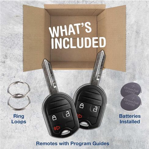 KeylessOption Keyless Entry Remote Control Uncut Blank Car Ignition Key Fob Replacement for CWTWB1U793 (Pack of 2) in Saudi Arabia