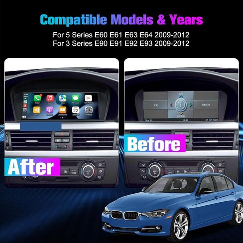 Car GPS Navigator Android 11.0 Auto Stereo for BMW 3 5 Series E90 E60 with iDrive System Retained 8.8 inch IPS Touch Screen, CarPlay (2005-2008 CCC System, Octa Core 2GB RAM 32GB ROM) in Saudi Arabia