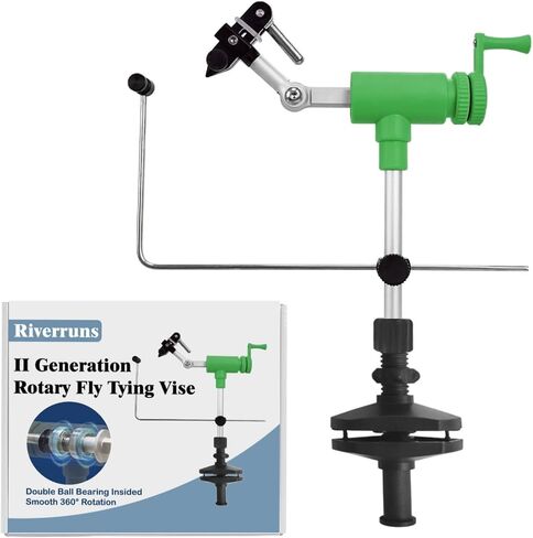 Riverruns II Generation Rotary Fly Tying Vise 360 Degree Rotation Ultra Light Rotary Fly Vise in Saudi Arabia