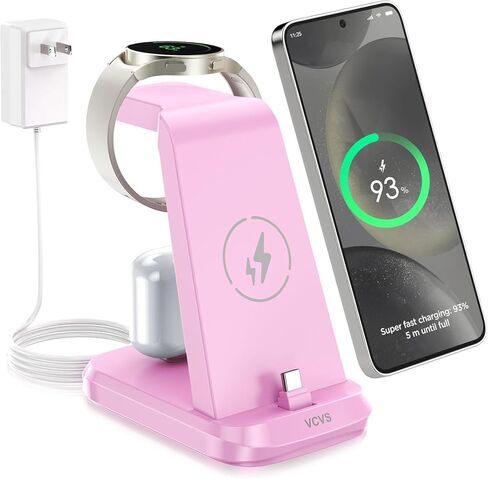 VCVS 36W USB C Super Fast Charging Station for Samsung Phones Watches Earbuds, 3 in 1 Charger for Samsung Galaxy Watch Ultra/7/6/5/4/3, Galaxy S24/S23/S22/21/20,Note20/10,Z Fold/Flip 5/4,USB-C Buds in Saudi Arabia