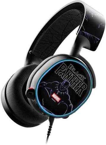 Skinit Decal Audio Skin Compatible with SteelSeries Arctis 3 - Officially Licensed Marvel Black Panther Night Time Watch Design in Saudi Arabia