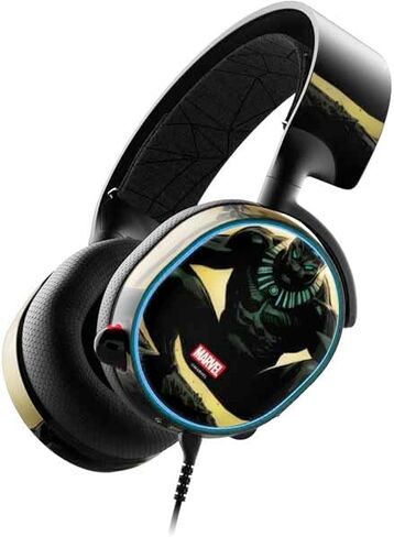 Skinit Decal Audio Skin Compatible with SteelSeries Arctis 3 - Officially Licensed Marvel Black Panther Night Time Watch Design in Saudi Arabia