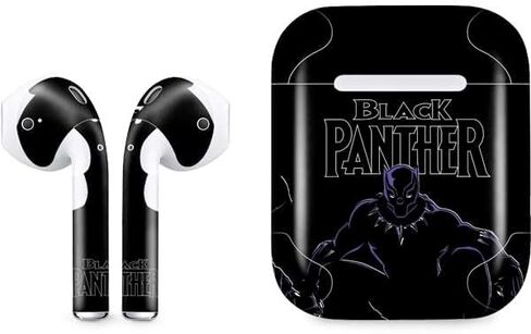 Skinit Decal Audio Skin Compatible with Apple AirPods - Officially Licensed Marvel Black Panther Night Time Watch Design in Kuwait