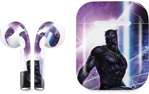 Skinit Decal Audio Skin Compatible with Apple AirPods - Officially Licensed Marvel Black Panther Night Time Watch Design in Kuwait