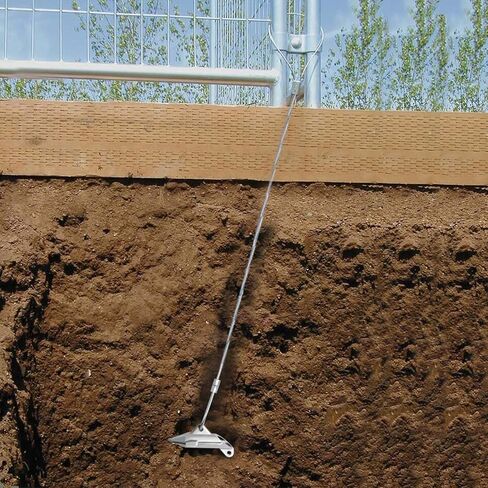 30 Inch Earth Anchors, (12 Pcs) 1000LBS Ground Earth Anchors Set for Trapping Securing Camping Tents Sheds Swing Green House, Easy to Use Heavy Duty Retaining Wall Anchors in Kuwait