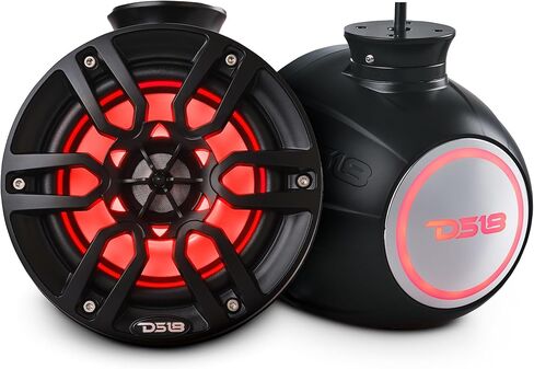 دي اس 18 مكبرات صوت برج واكيبورد ثنائية الاتجاه NXL-PS6BK مع اضواء RGB مدمجة - 300 كحد اقصى - مثالية للسماء النفاثة، مثالية لمركبات ايه تي في ويو تي في وجيب جنبًا إلى جنب والبحرية وار زد ار .. in Saudi Arabia