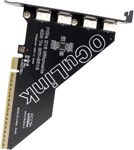 محول NFHK PCI-Express 4.0 PCIE 16x قابلة للفصل إلى أربعة Oculink SFF-8612 SFF-8611 محول VROC الخارجي VROC لـ U. in Kuwait