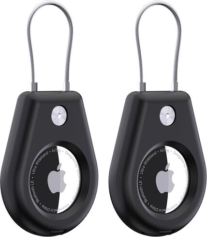 حامل مقاوم للماء مكون من 4 قطع من Airtags، حافظة سلسلة مفاتيح Airtag لعلامة Apple، حافظة ناعمة لكامل الجسم مقاومة للصدمات لطوق الكلاب والقطط والأمتعة والمفاتيح (4 ألوان) in Kuwait