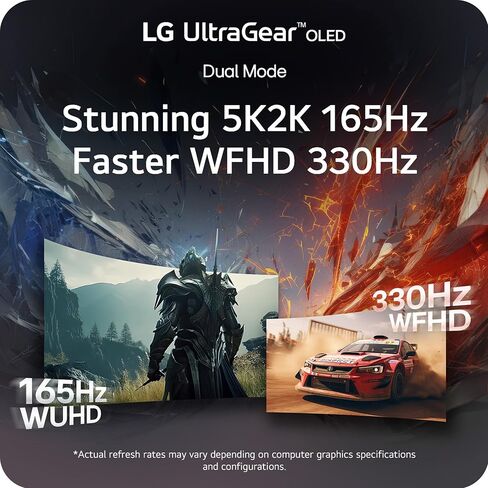 LG 45GX950A-B 45-inch Ultragear 5K2K WUHD (5120 x 2160) OLED Curved Gaming Monitor, Dual-Mode, 165Hz, 0.03ms, NVIDIA G-Sync, AMD FreeSync Premium Pro, HDR True Black 400, USB Type-C 90W, DP2.1, Black in Saudi Arabia