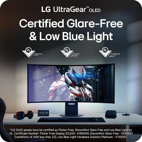 LG 45GX950A-B 45-inch Ultragear 5K2K WUHD (5120 x 2160) OLED Curved Gaming Monitor, Dual-Mode, 165Hz, 0.03ms, NVIDIA G-Sync, AMD FreeSync Premium Pro, HDR True Black 400, USB Type-C 90W, DP2.1, Black in Saudi Arabia