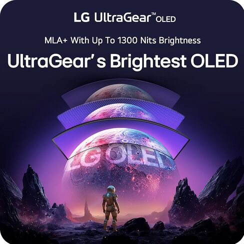 LG 45GX950A-B 45-inch Ultragear 5K2K WUHD (5120 x 2160) OLED Curved Gaming Monitor, Dual-Mode, 165Hz, 0.03ms, NVIDIA G-Sync, AMD FreeSync Premium Pro, HDR True Black 400, USB Type-C 90W, DP2.1, Black in Saudi Arabia