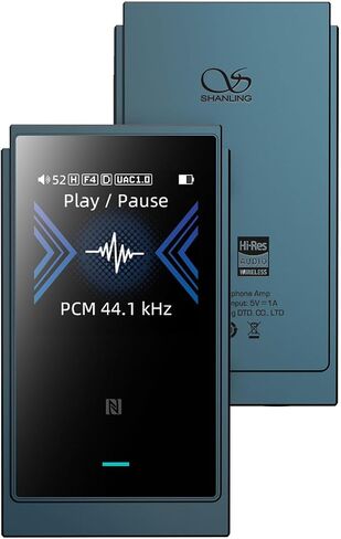 SHANLING UP6 Portable DAC,Headphone Amp with Bluetooth5.2/LDAC/APTX/NFC/CVC8.0 HD Microphone,1.54inch LCD Screen Music Mode/Game Mode/Car Mode,4+Hours Playtime (Indigo) in Saudi Arabia
