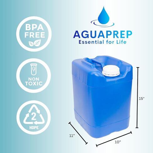 5-Gallon Stackable Water Storage Containers, w/Lids + Spigot, Easy Fill, Survial Supply, Emergency Water Storage for Camping and Disaster Preparedness, RV, Camping, 20 Gallon in Saudi Arabia
