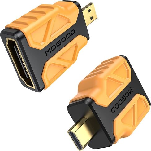 Micro HDMI to HDMI Adapter 2 Pack, 4K@30Hz, HDR, ARC, 3D Dolby, Compatible with Nikon Zfc, Raspberry Pi5/Pi4, Sony A6400/A6500 in Saudi Arabia
