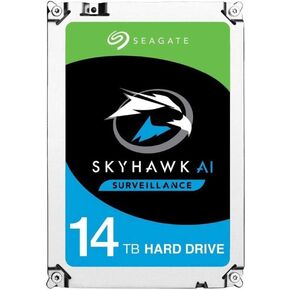 Seagate Skyhawk AI 14TB Surveillance Internal Hard Drive HDD–3.5 Inch SATA 6Gb/s 256MB Cache with Drive Health Management + 3-Year Rescue Service (ST14000VE0008)