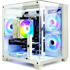 LXZ Gaming PC Desktop 12th I5-12400F, 6 core 2.5GHz Desktop Computer, GeForce RTX 3050, 32G DDR4 RAM, 1TB NVME SSD, Prebuilt Tower Computer for Gaming, Home and Office (White)