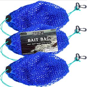 Crab Bait Bags with Clips for Crab Traps Lobster Traps Shrimp Traps Chum Bag