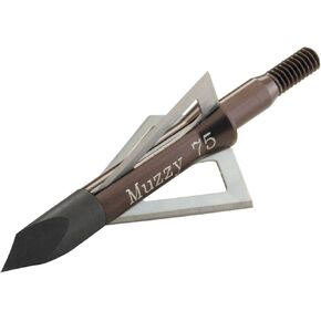 Muzzy Bowhunting Broadheads 3 Blades Trocar Tip, 75, 100 or 125 Grain, 6 Pack