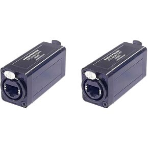 (2 Pack) NEUTRIK NE8FF CAT5/6 Feed-Thru Ethercon Coupler + Compatible w/All RJ45's