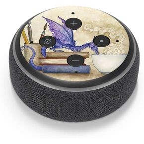 Skinit Decal Audio Skin Compatible with Amazon Echo Dot 3 - Officially Licensed Whats in Here Coffee Dragon by Amy Brown Design