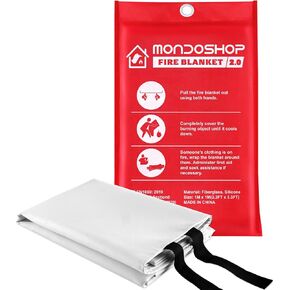 Silicone Fire Blanket for Home and Kitchen - Monodshop Emergency Fire Blankets for Car, Fire Safety Blanket for Fireplace