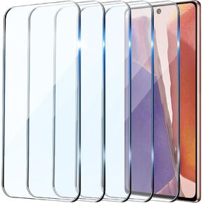 【5+1 Pack】 Designed for Samsung Galaxy Note 20 Screen Protector【Support Fingerprint Unlock】 9H Tempered Glass Compatible with Samsung Note20 5G